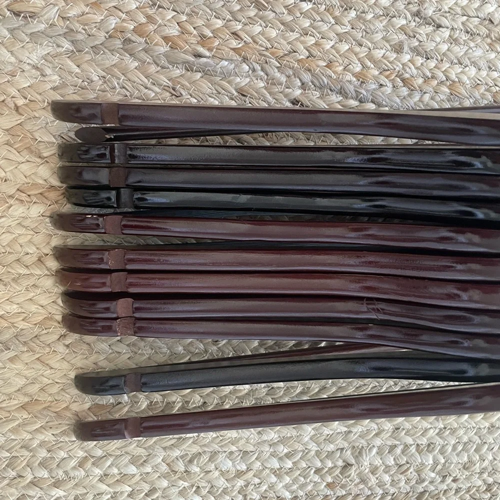 Set 15 Wood Hangers dark wood shirt and pants